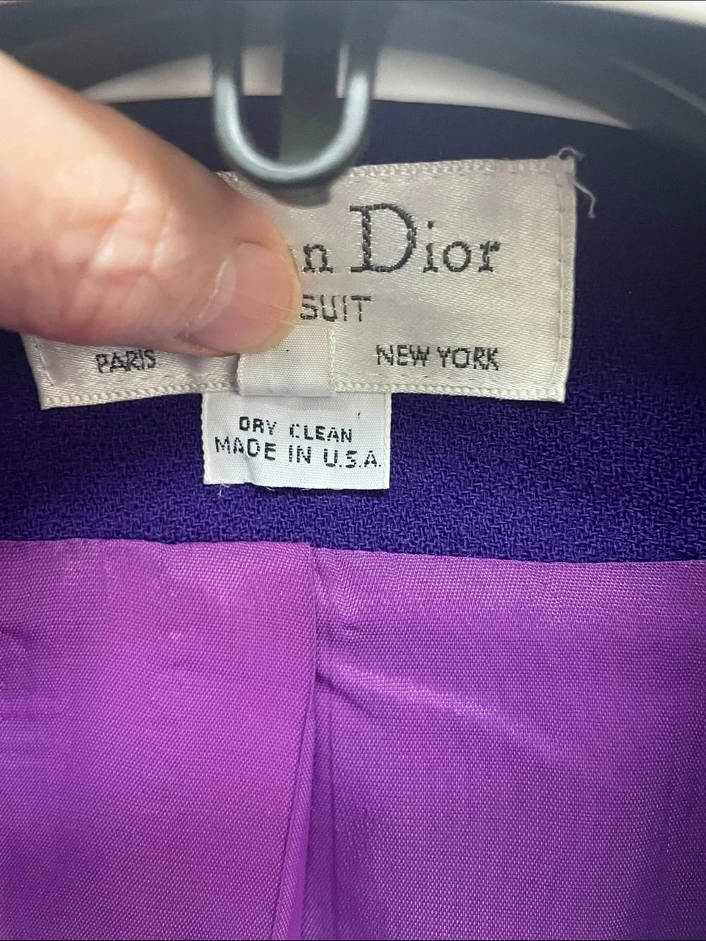 Vintage 80’s/90’s Dior Vibrant Purple Double-Breasted Blazer with Gold Buttons